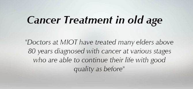 Cancer treatment in old age