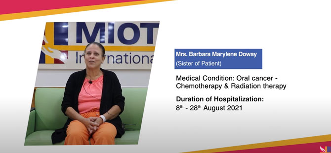 MIOT Hospitals successfully treats a Seychelles patient for Oral Cancer