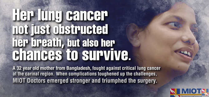Her lung cancer not just obstructed her breath, but also her chances to survive
