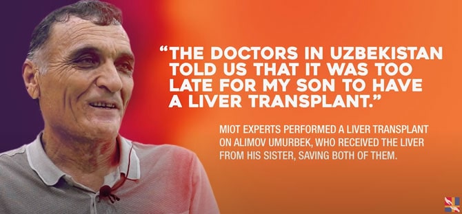 MIOT experts successfully performed a liver transplant on a patient from Uzbekistan
