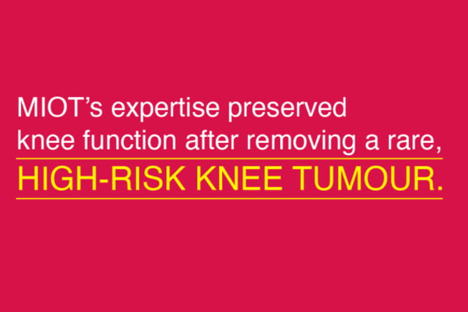 Preserving knee function after a rare high-risk knee tumour